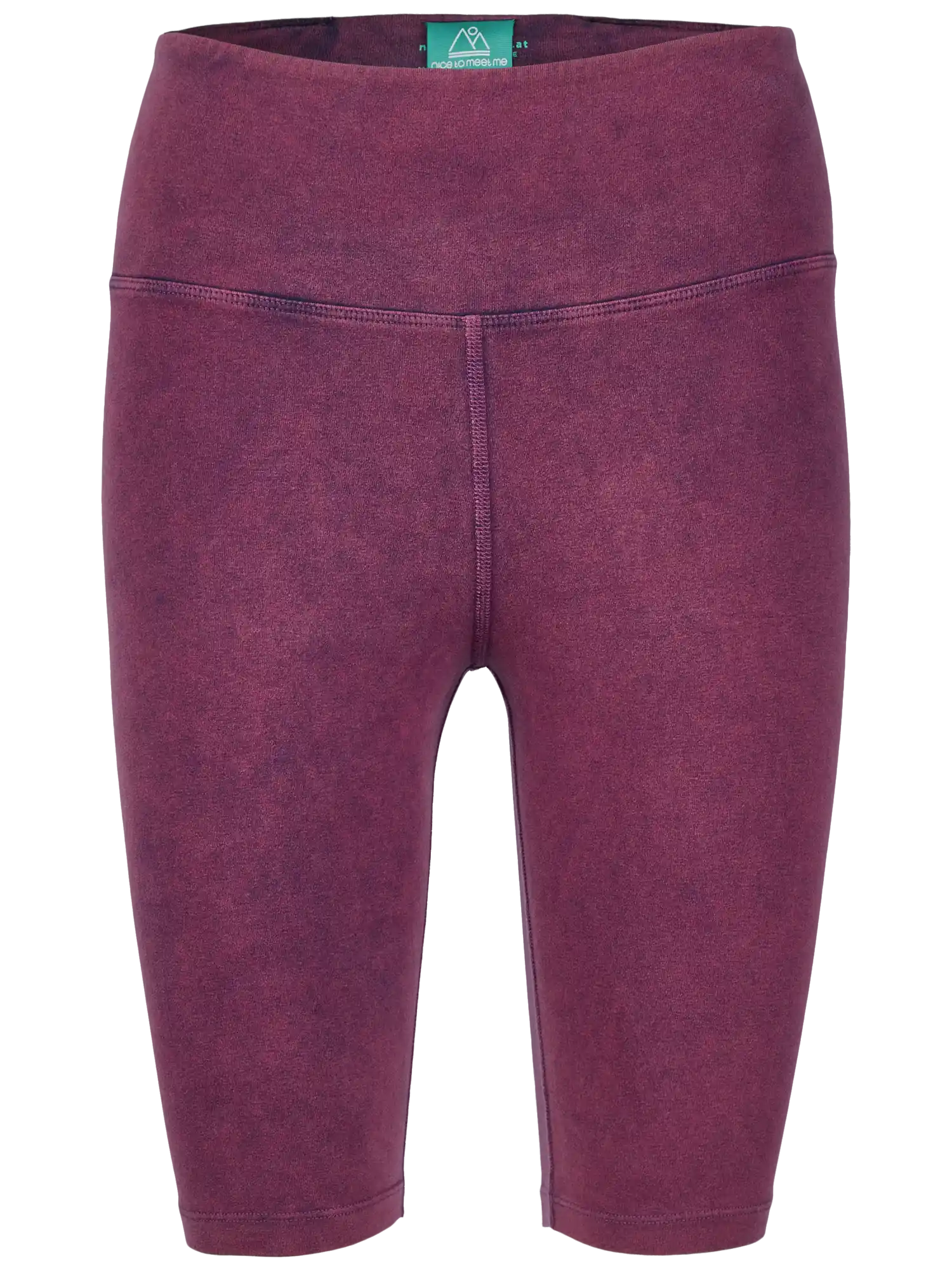 Yoga Biker Shorts handgefärbt aus Biobaumwolle in Violett