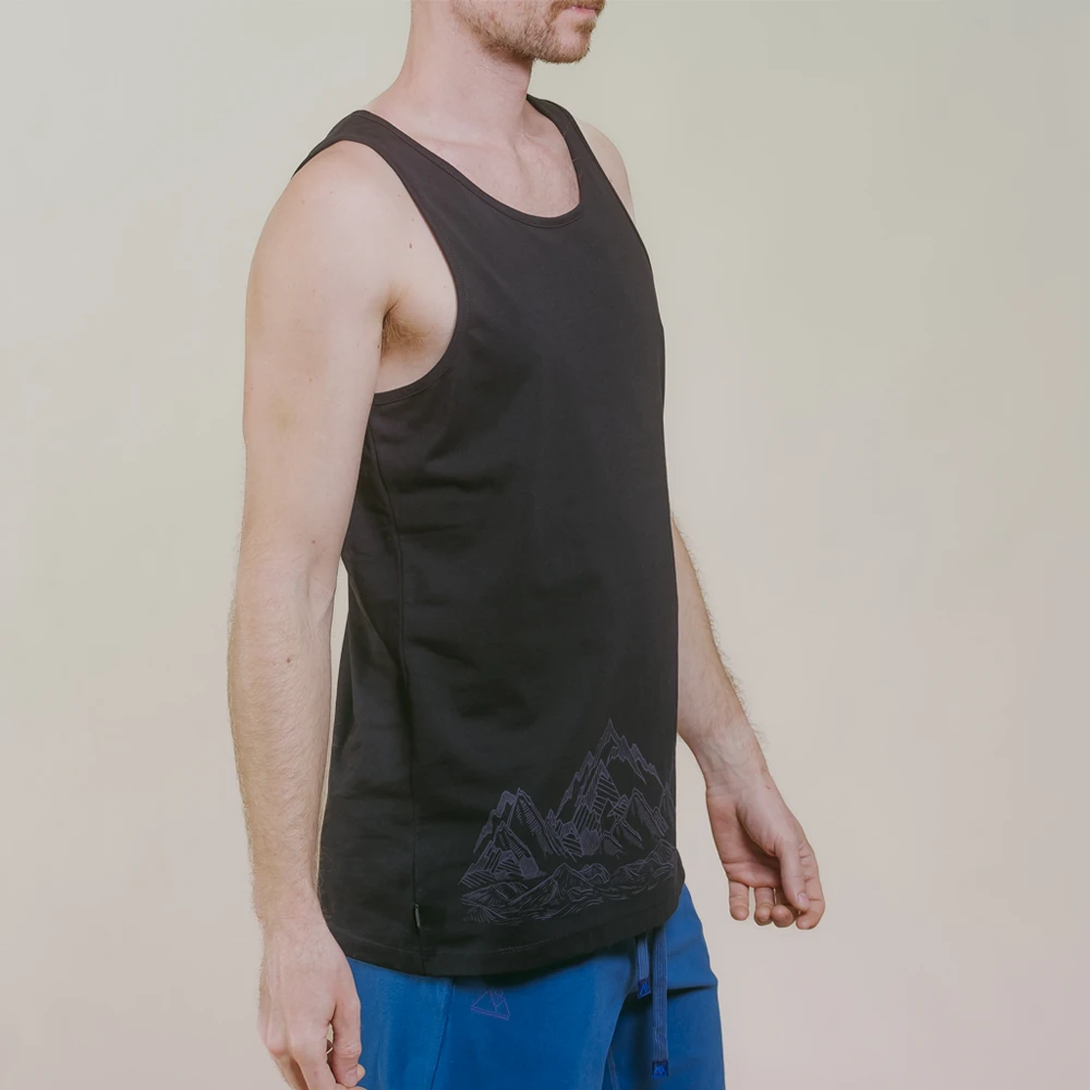 Yoga top Herren in Schwarz